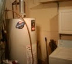 remodeling the laundry room, Exposed water heater