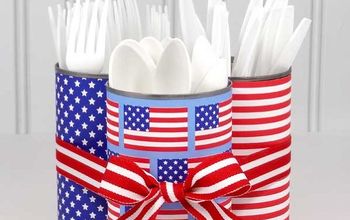 Upcycled Fourth of July Utensil Caddy