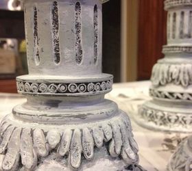 revamping resin candlesticks with chalkpaint, chalk paint, home decor, painting, repurposing upcycling