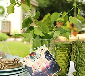 4 ways to decorate a plain vase for a garden party, crafts, outdoor living, Print your Instagram pictures and secure them to the vase with baker s twine Fun for a bridal shower