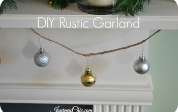 Easy Rustic Ornament Garland