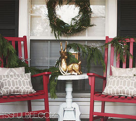 christmas porch, curb appeal, outdoor living, seasonal holiday decor, wreaths