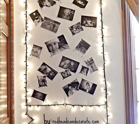 simple diy light photo frame, crafts, She can easily add to it over the years