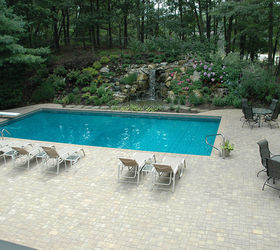 rotted retaining wall becomes and aquascape miracle project showcase how we went, decks, patio, ponds water features, pool designs, New Cambridge patio that replaces old concrete patio around the swimming pool Project by Deck and Patio Company Huntington Station New York Read more