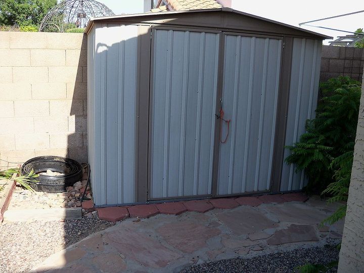 advice on beautifying a metal garden shed