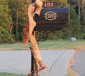 fall decorating ideas, crafts, seasonal holiday decor, wreaths, Inspired by this mailbox decor from Southern Soul Mates