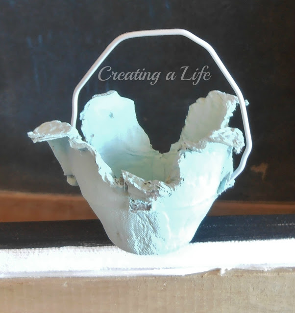 recycled egg carton mini spring baskets, crafts, Attach the paper clip handles to the mini baskets