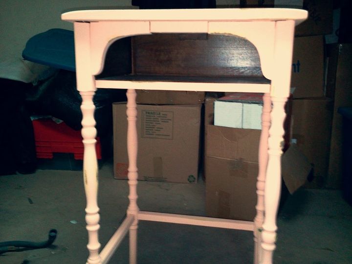 telephone table, painted furniture, after