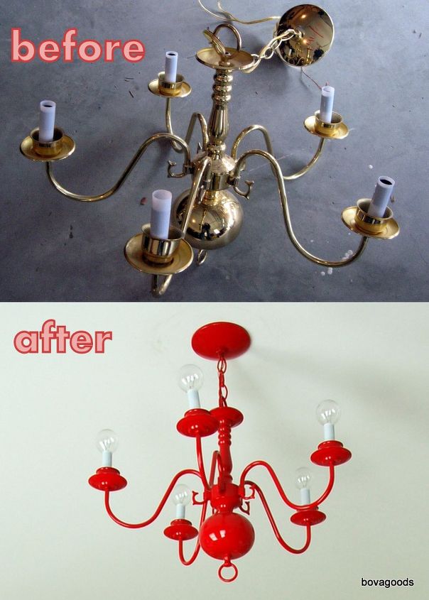 6 builder s grade brass chandelier before after, electrical, home decor, lighting