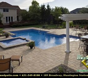 pools pools pools, decks, lighting, outdoor living, patio, pool designs, spas, Geometric pool with spillover spa