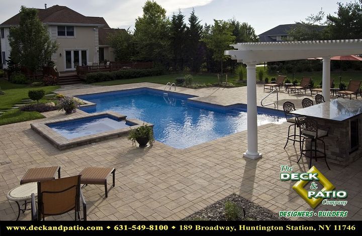 pools pools pools, decks, lighting, outdoor living, patio, pool designs, spas, Geometric pool with spillover spa