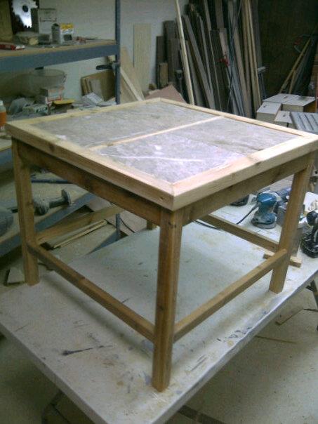 outdoor cedar table, diy, outdoor furniture, painted furniture, woodworking projects