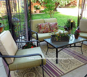 backyard living, outdoor furniture, outdoor living, painted furniture