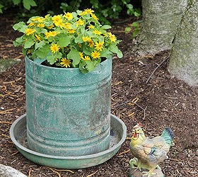 chicken feeder turned planter, gardening, repurposing upcycling, My chicken feeder turned planter