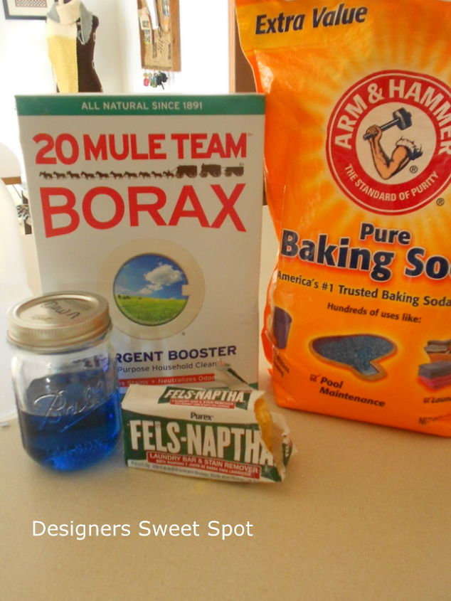 diy laundry soap, cleaning tips, You can make a big batch of soap with just a few simple ingredients I use Borax Baking Soda Dawn and Fels Naptha