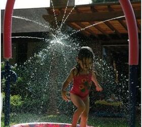backyard retreats, Make a splash Connecting water hose to Noodles and pools adds hours of fun
