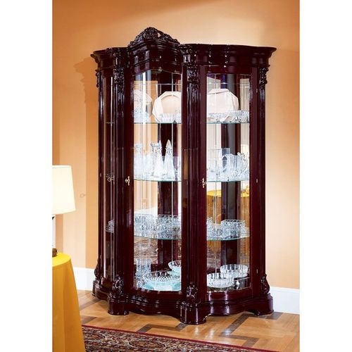 curio cabinets timeless designs, Regina Traditional Curio with 3 Glass Doors