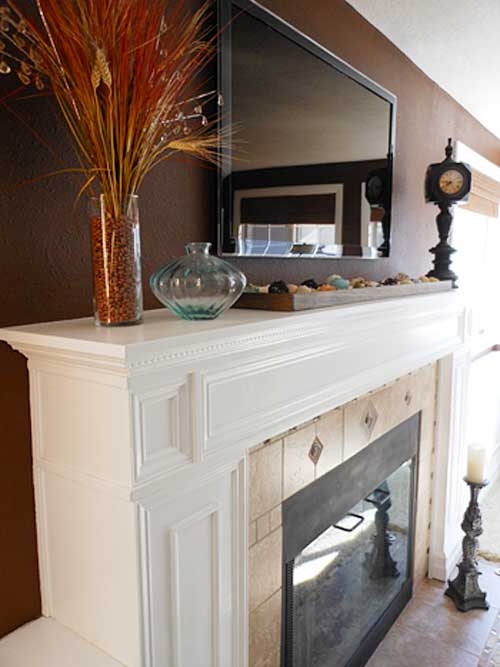 the things that go right and wrong in a fireplace transformation, fireplace makeovers, fireplaces mantels, Updated Fireplace Mantel