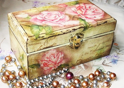 diy upcycle crafts heaven our little hometalkcraftsexpo, home decor, repurposing upcycling, A brilliantly made decoupage jewelry box Courtesy of Lana Jane Fox for sharing her creative idea Also seen on Hometalk