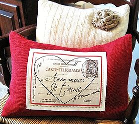 pottery barn inspired french valentine pillow with free graphic, crafts, seasonal holiday decor, valentines day ideas