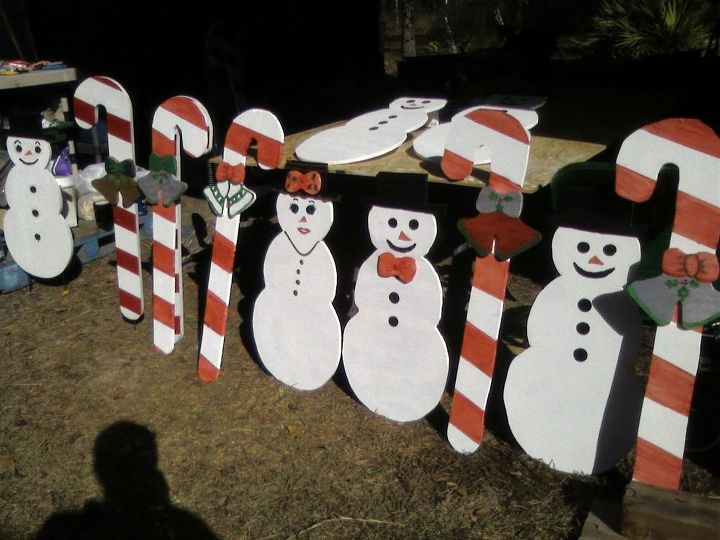 snowmen amp candy canes, christmas decorations, crafts, seasonal holiday decor, Fun to do