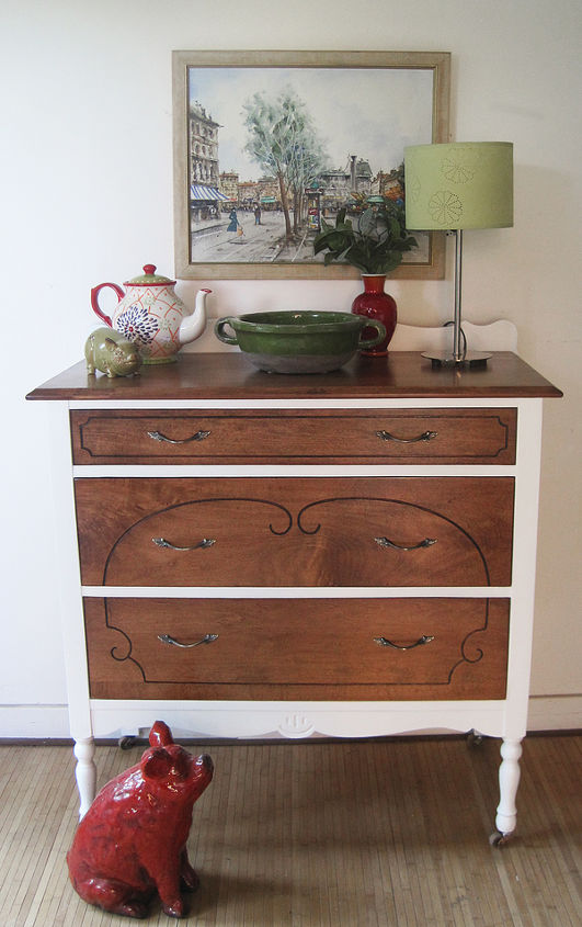 q vintage maple dresser should we have went with black, painted furniture