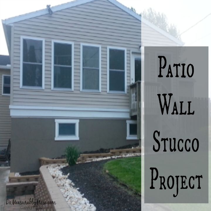 patio wall stucco project, curb appeal, patio