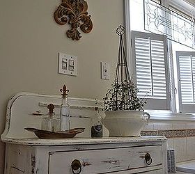 antique chest for the master bath, chalk paint, painted furniture