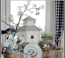 spring birdhouse tablescape, seasonal holiday d cor, wreaths