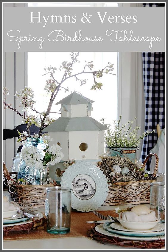 spring birdhouse tablescape, seasonal holiday d cor, wreaths