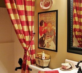 My French Country Guest Bath...with a Surprising  Shower Curtain!