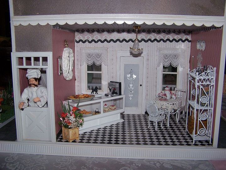 my hobby is miniature dollhouses this is my french caf, crafts, The finished cafe