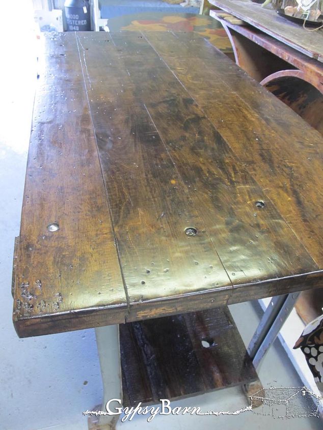 mechanics table to kitchen island, diy, how to, painted furniture, woodworking projects, A close up of the edge after