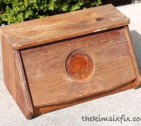disguise your electronics charging station in plain sight, cleaning tips, repurposing upcycling, A vintage bread box I found at a flea market for 8
