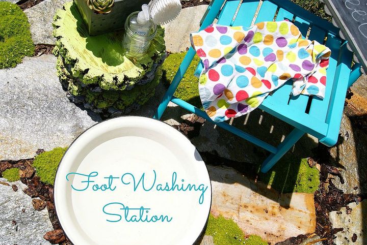 summer foot wash station, outdoor living, Foot Washing Station Yes please