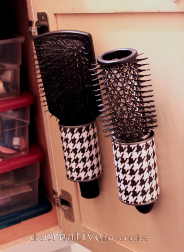 organizing resolutions budget friendly organizing ideas, organizing, Cover tin cans to use for behind the door storage