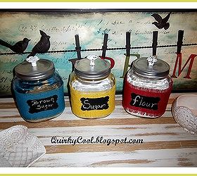 diy flour and sugar canisters, chalkboard paint, crafts, Diy Flour Sugar and Such Canisters