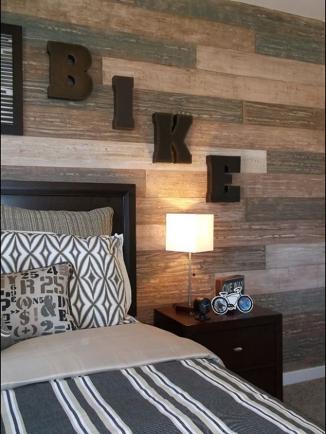 terri kemp interiors hhhunt, painting, wall decor, Each faux plank was painted separately to add variety to the wall
