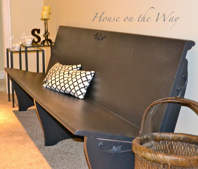 bench makeover, painted furniture