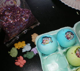 confetti filled real easter eggs, crafts, decoupage, easter decorations, seasonal holiday decor, I found a bag of buttons at Hobby Lobby a while back They were little birds turtles chicks bees etc Perfect for Easter