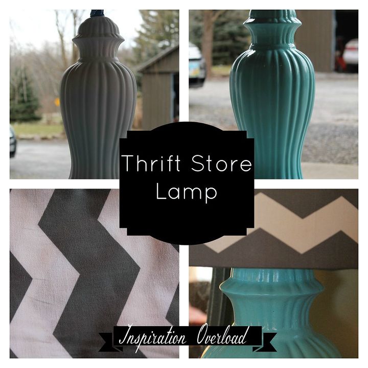 thrift store lamp, crafts