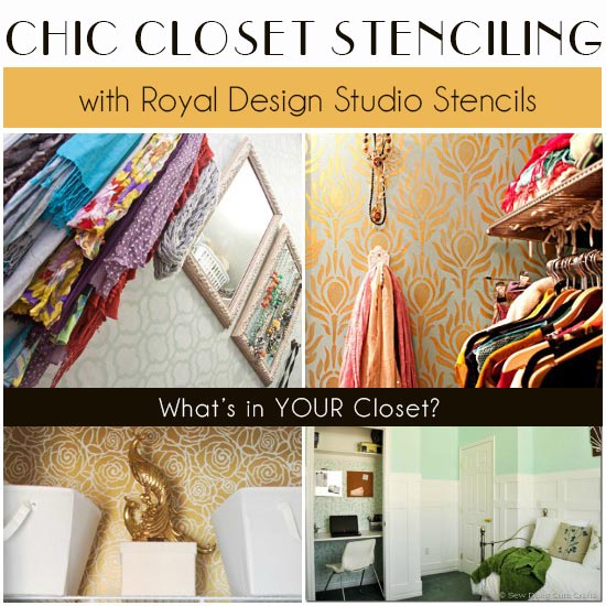 chic stenciled closet ideas, cleaning tips, home decor, painting, Stencil ideas for cleaning up your closet with style