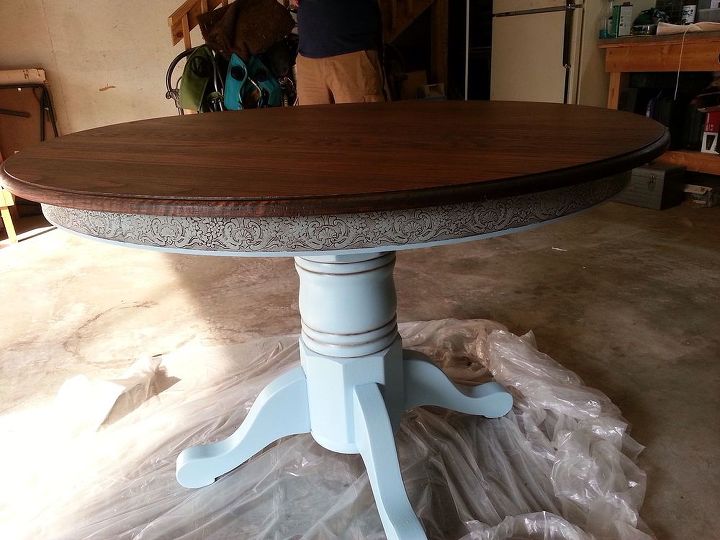 kitchen table refurbish, painted furniture