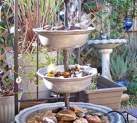 diy water fountain, crafts, outdoor living, ponds water features, repurposing upcycling