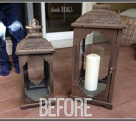 a lantern make over and our back porch, crafts, decks, outdoor living, porches, repurposing upcycling