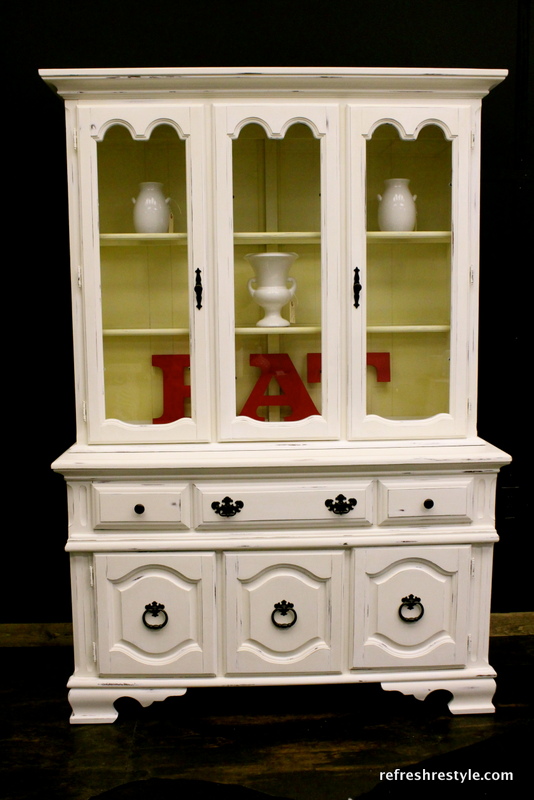 makeover a china hutch, painted furniture