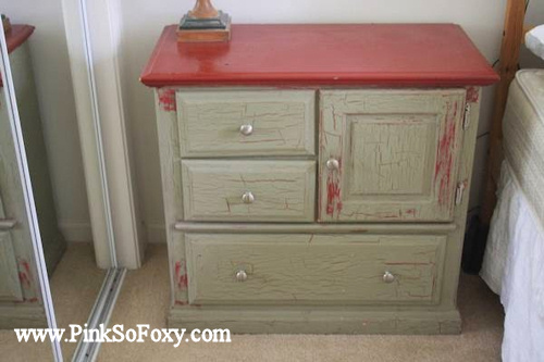 craigslist furniture makeover pink so foxy, painted furniture, The original piece