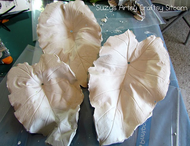 plaster casting leaves for great wall art, crafts