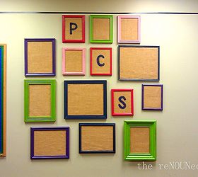 turn found frames into burlap amp cork pinboards, crafts, wall decor