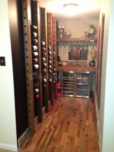 reclaimed wine nook, diy, flooring, hardwood floors, home improvement, repurposing upcycling, shelving ideas, storage ideas, tile flooring, woodworking projects, Finished room